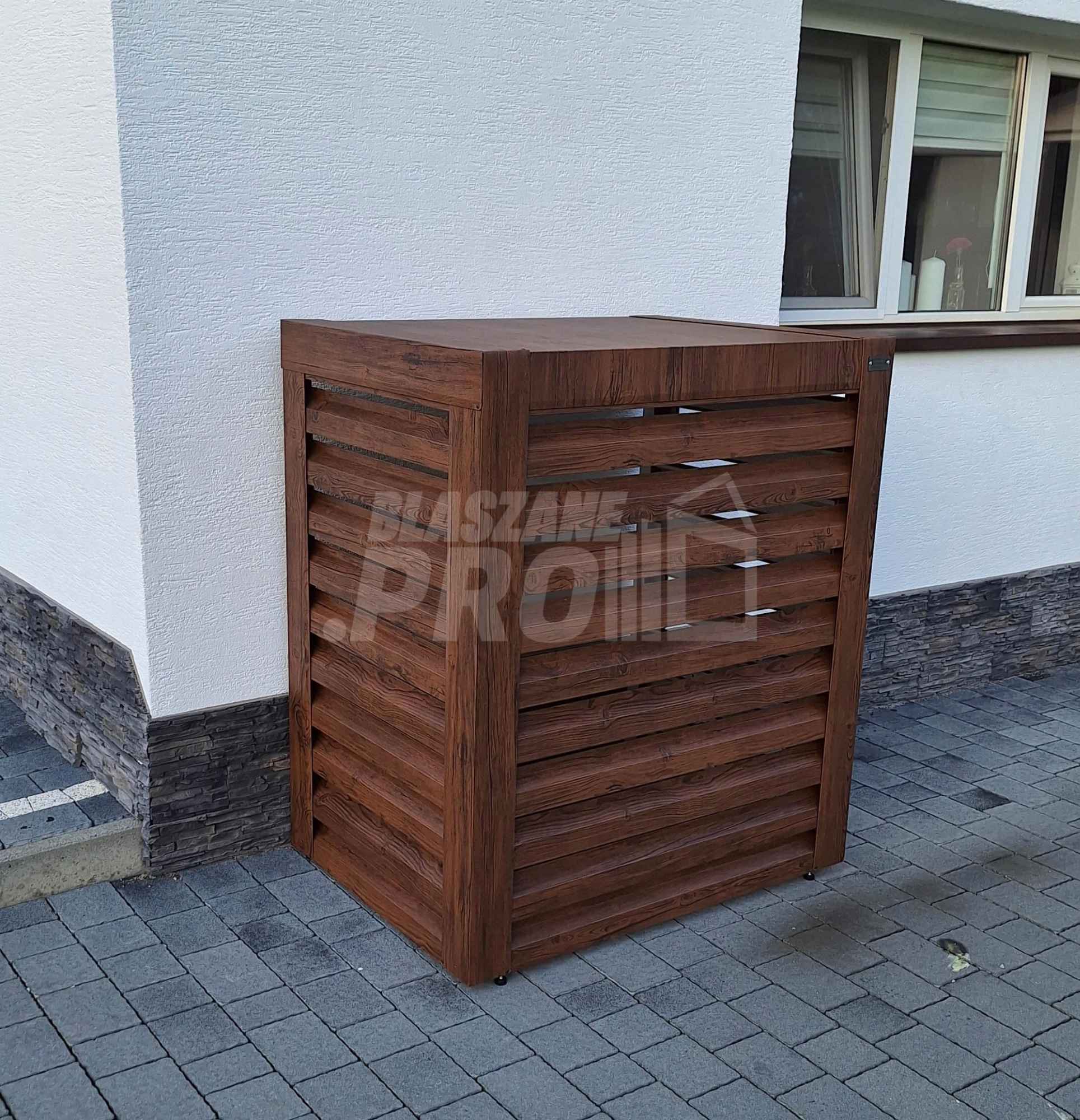 Osłona pompy ciepła 80x40x120 cm ciemny orzech GP317 Gliwice - zdjęcie 4