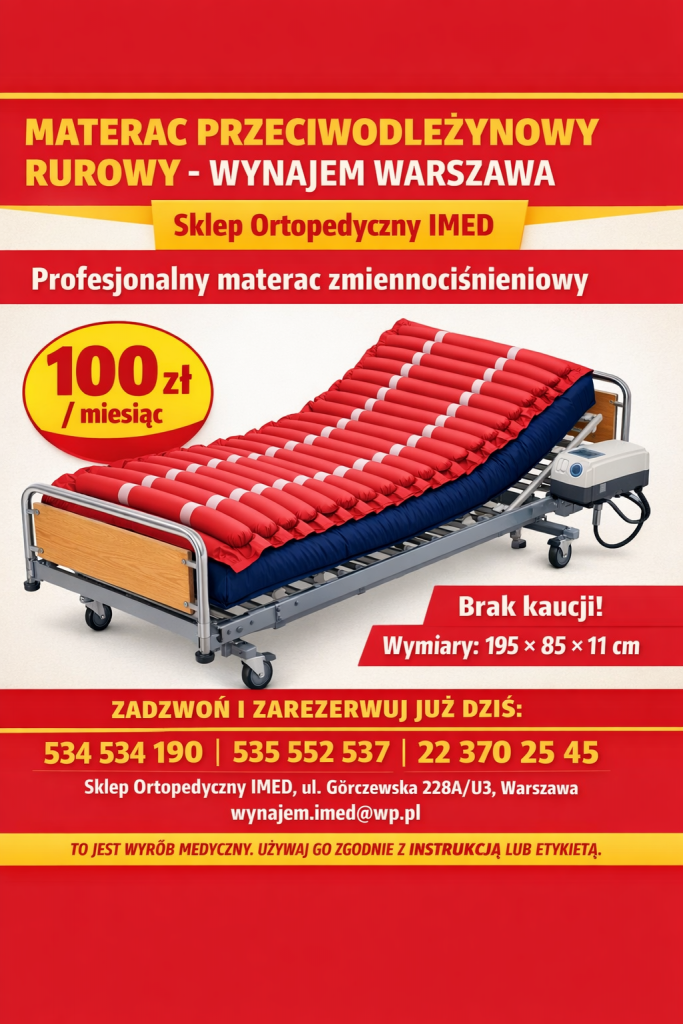 Materac przeciwodleżynowy rurowy – wynajem Warszawa Bemowo - zdjęcie 1
