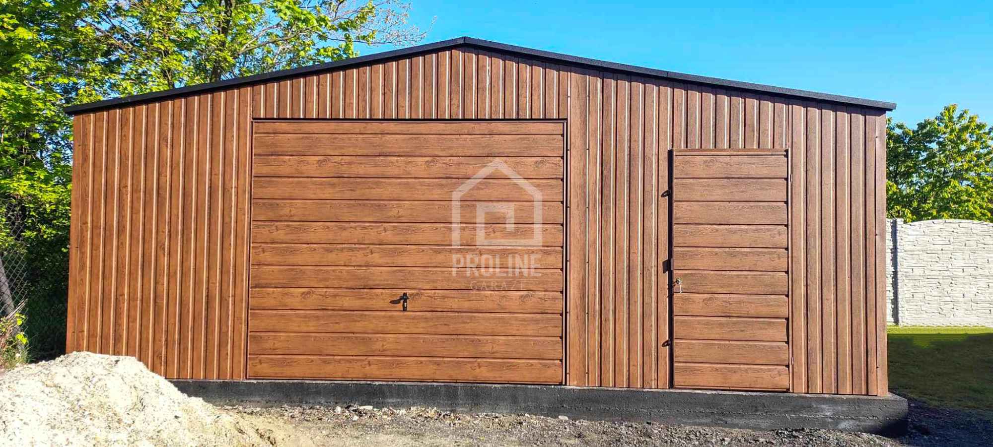 Garaż blaszany 6x6 Brama + drzwi + 2x okno  Dach dwuspadowy PLG109 Otwock - zdjęcie 2