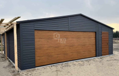 Garaż blaszany 7,5x6m Brama 2x Okno drzwi Blacha na Rąbek TKD267 Jastrzębie-Zdrój - zdjęcie 4