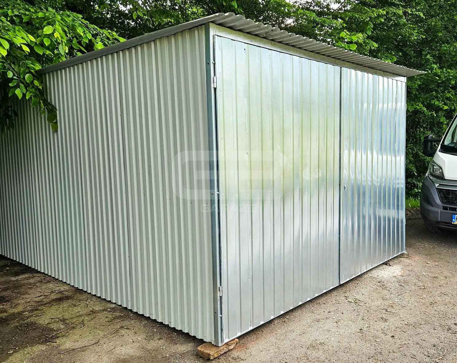 Garaż blaszany 3×5 m II gatunek na budowę wolnostojący brama GB115 Turek - zdjęcie 5