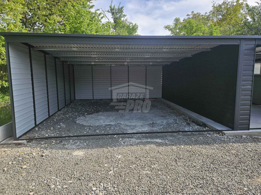 Garaż blaszany 3,5x6 + wiata 5x6 m Brama okno drzwi  Dach  GP574 Tczew - zdjęcie 6