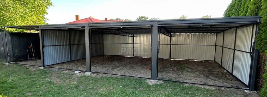 Garaż blaszany 9x5,5 + wiata 3x5,5 3x Brama uchylna spad w tył  GP218 Toruń - zdjęcie 3