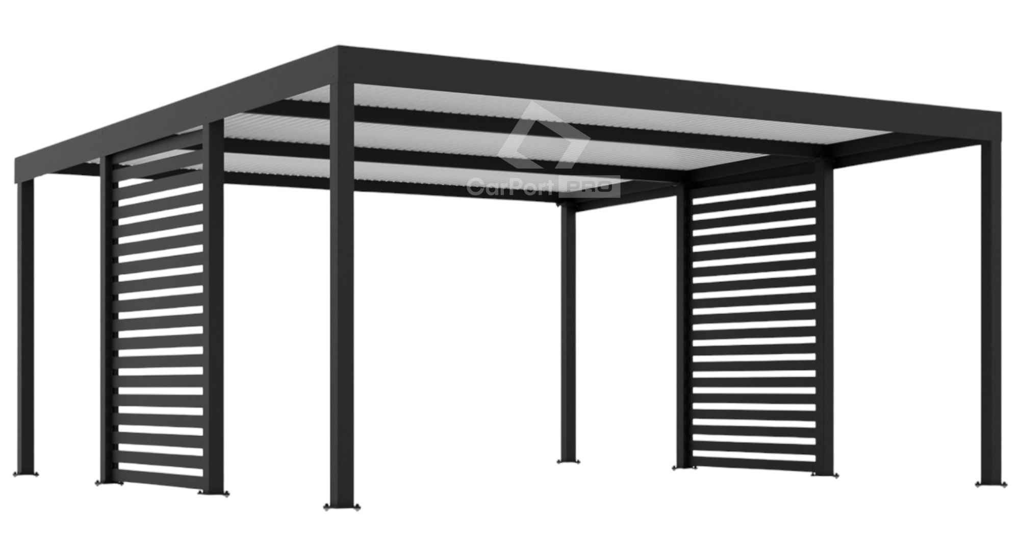 CarPort PREMIUM - Wiata samochodowa 5x5 Antracyt Zabudowa - CP101 Niepołomice - zdjęcie 1