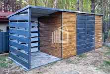 Schowek Domek ogrodowy 4x2+Wiata 1,5m - Drzwi - Jasny Orzech - ID554 Radom - zdjęcie 3