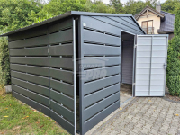 Schowek - Domek Ogrodowy 2,5x3,5 - wiata 1x3,5 drzwi okno dach  GP624 Toruń - zdjęcie 5