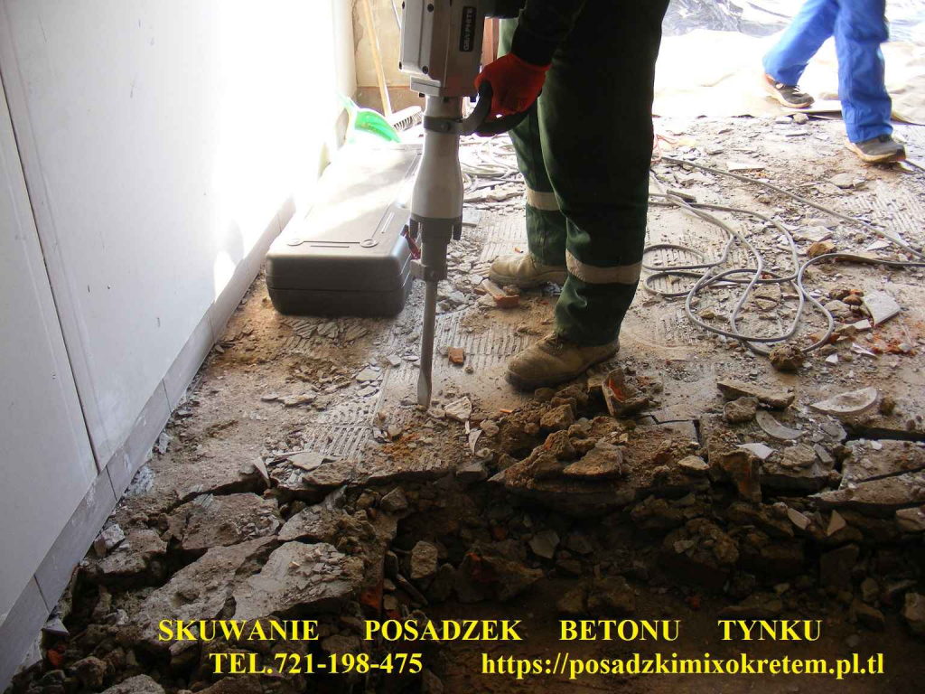 Skuwanie posadzek / kucie betonu / skuwanie starej wylewki Grodzisk Mazowiecki - zdjęcie 3