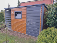 Schowek domek ogrodowy 2,5x2m + wiata 0,5m drzwi okno dach  TS1079 Gliwice - zdjęcie 3