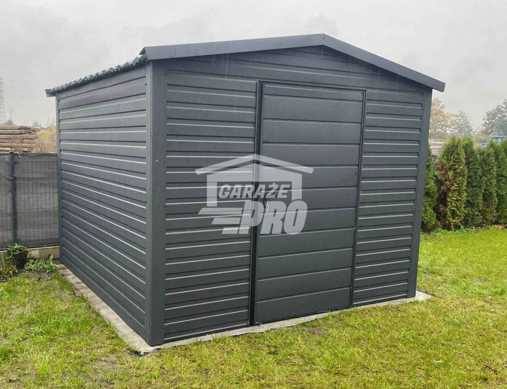 Domek Ogrodowy 3x3 Drzwi Dach dwuspadowy Blachodachówka Antracyt GP237 Katowice - zdjęcie 2