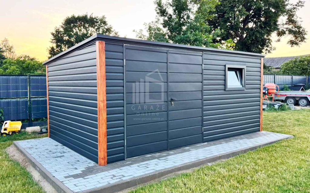 Schowek - domek ogrodowy 5x3 m brama dwuskrzydłowa 2x okno dach ID1291 Konin - zdjęcie 4