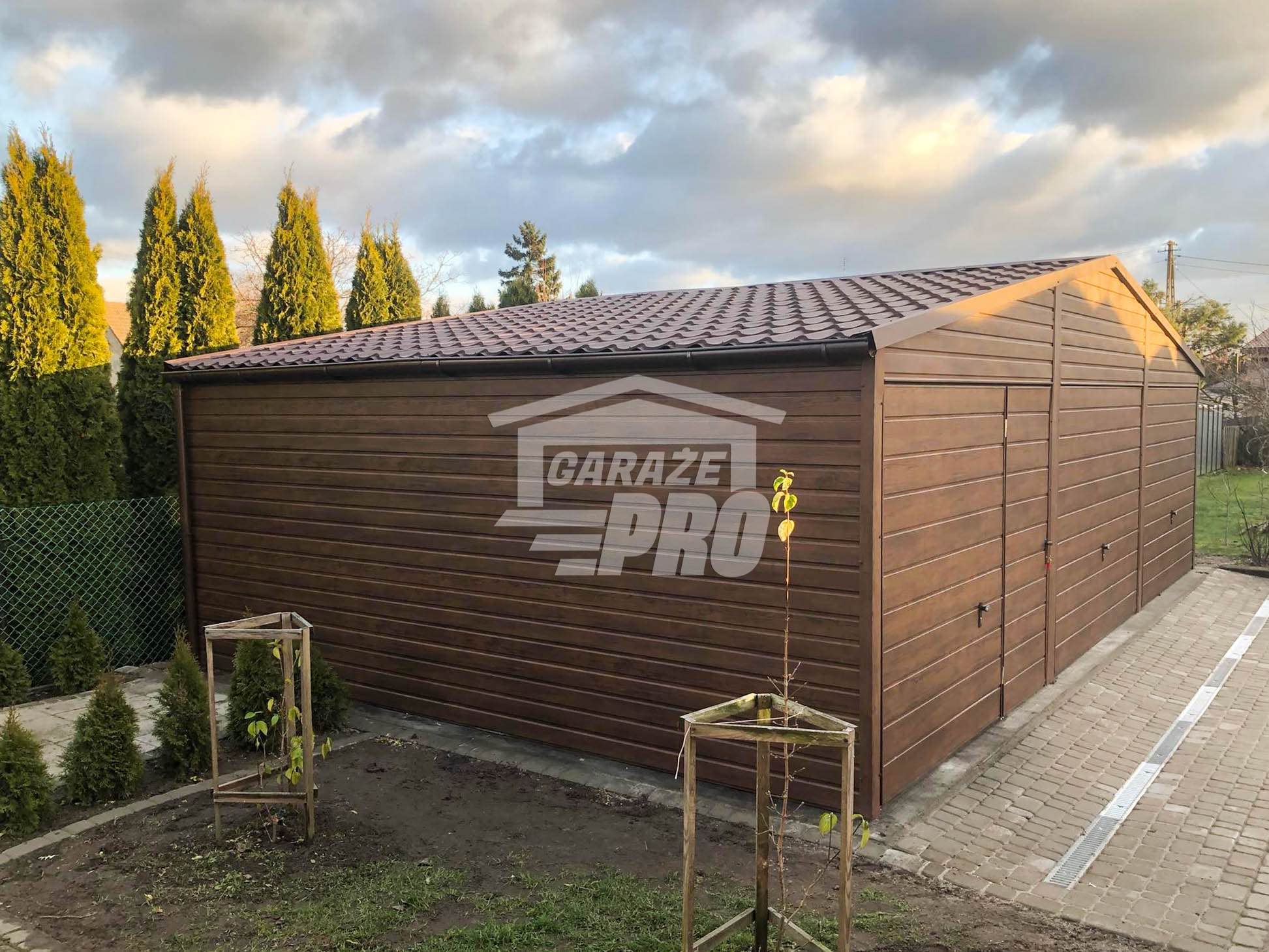 Garaż blaszany 9x6 drewnopodony  Dach dwuspadowy GP143 Bydgoszcz - zdjęcie 3