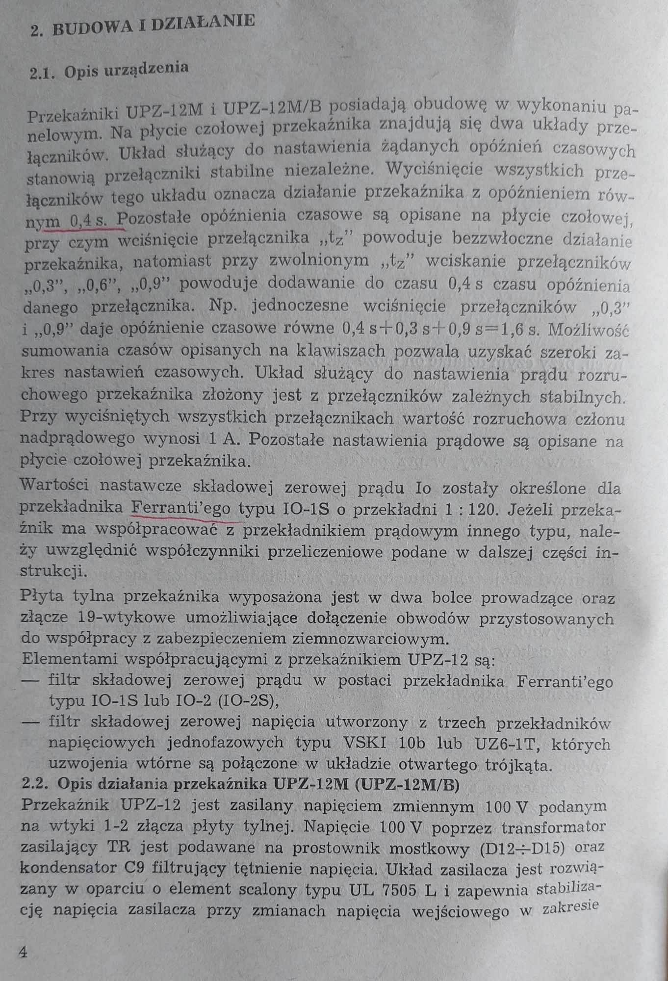 przekaźnik ziemnozwarciowy typ UPZ 12M/B Dąbrowa Górnicza - zdjęcie 6