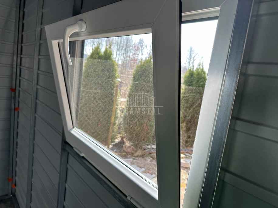 Garaż blaszany 9,5x6m wnęka 2x brama drzwi 3x okno rynny dach TS1147 Nowy Sącz - zdjęcie 3