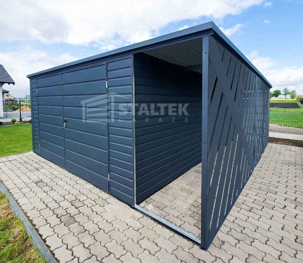 Schowek Domek Ogrodowy 4x4m Wiata 1x4m Panele Verona Brama  Dach ST152 Zakopane - zdjęcie 2