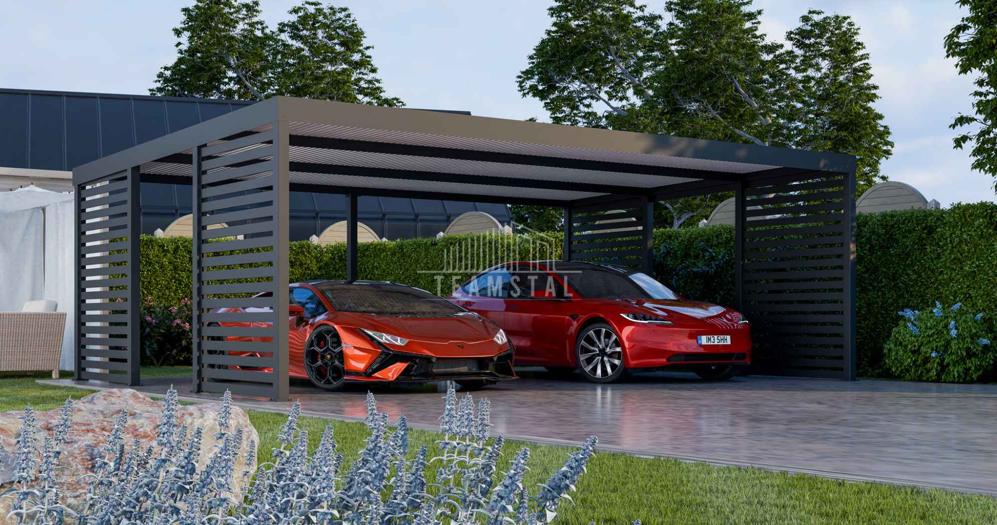 CarPort PREMIUM - wiata samochodowa 7x5  dodatkowa zabudowa TS1110 Czersk - zdjęcie 6