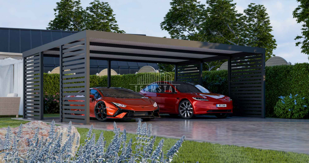 CarPort PREMIUM - wiata samochodowa 7x5  dodatkowa zabudowa TS1110 Czersk - zdjęcie 6