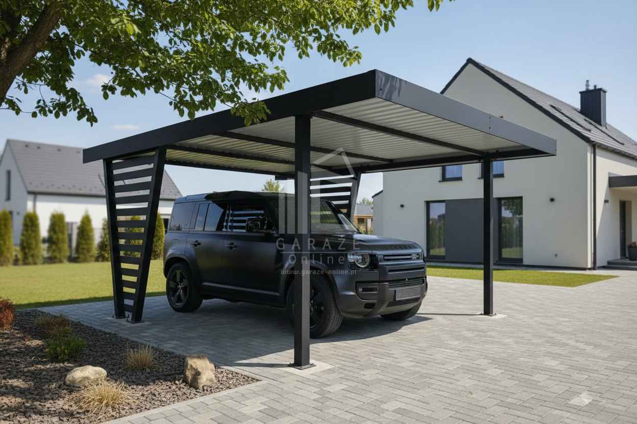 Carport V PREMIUM 4,3x5m Wypełnienie panelami Wiata samochodowa ID1182 Jastrzębie-Zdrój - zdjęcie 3