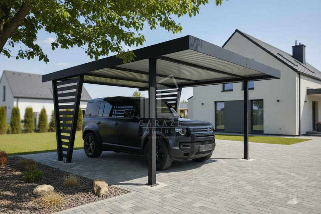 Carport V PREMIUM 4,3x5m Wypełnienie panelami Wiata samochodowa ID1182 Jastrzębie-Zdrój - zdjęcie 3