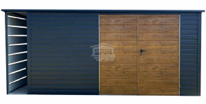 Schowek Domek Ogrodowy 4x3 wiata 0,5x3 brama  dach GP569