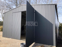 Hala Garaż blaszany 6x7 Brama dwuskrzydłowa antracyt dwuspad GP194 Włocławek - zdjęcie 4