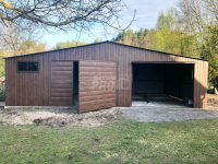 Garaż blaszany 9x6 2x Brama okno drewnopodobny Dach dwuspadowy GP137 Chełm - zdjęcie 10