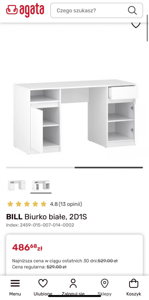 Używane biurko białe Będzin - zdjęcie 6