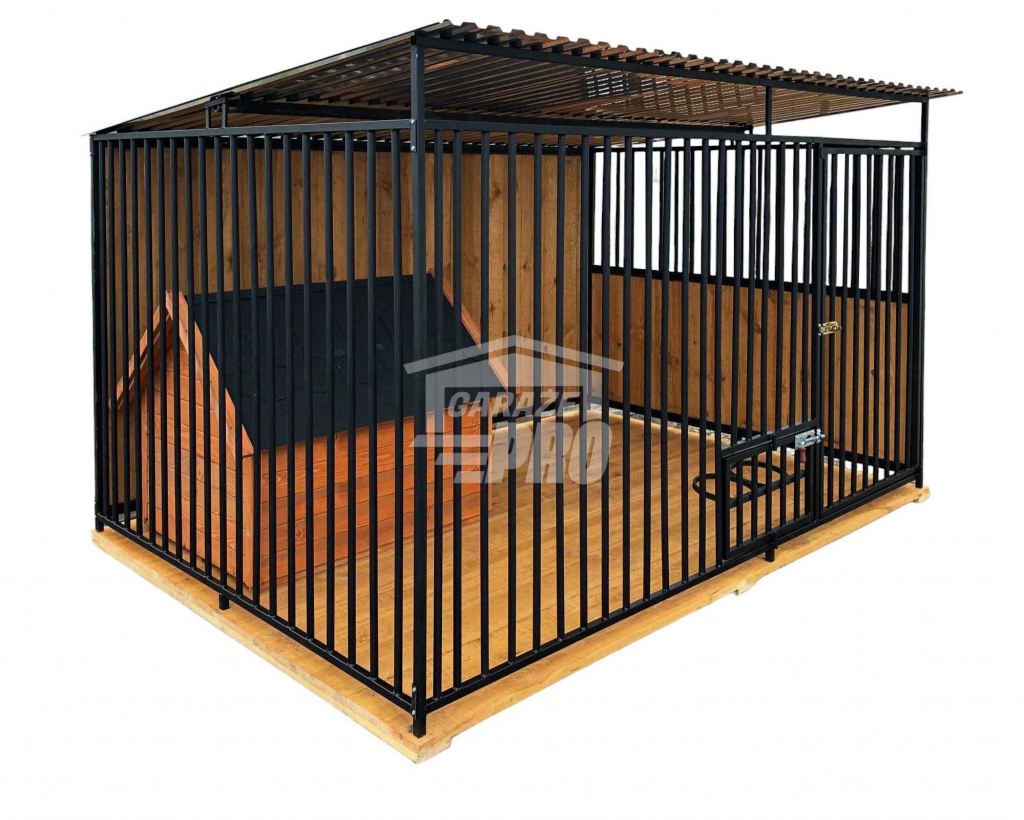 Kojec dla psów 2,5x2m - Uchwyt na miski - Drewniana podłoga GP395 Kwidzyn - zdjęcie 1