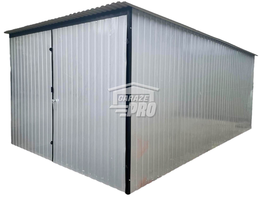 Garaż blaszany 3x5 Brama dwuskrzydłowa   szary spad w tył GP101 Olsztyn - zdjęcie 1