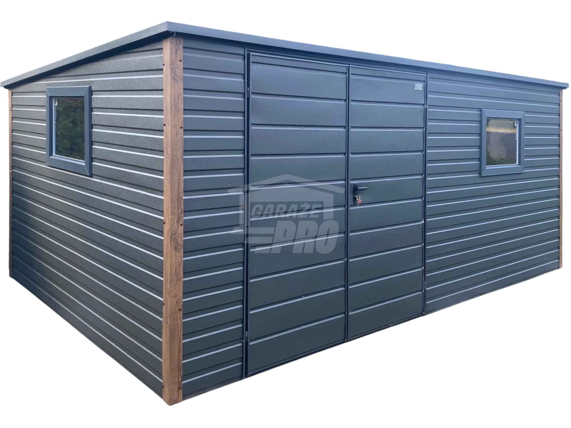 Schowek - domek ogrodowy 5x3m brama dwuskrzydłowa 2x okno dach GP651 Śródmieście - zdjęcie 1