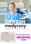 Opiekun Medyczny - zawód medyczny w 1,5 roku za DARMO