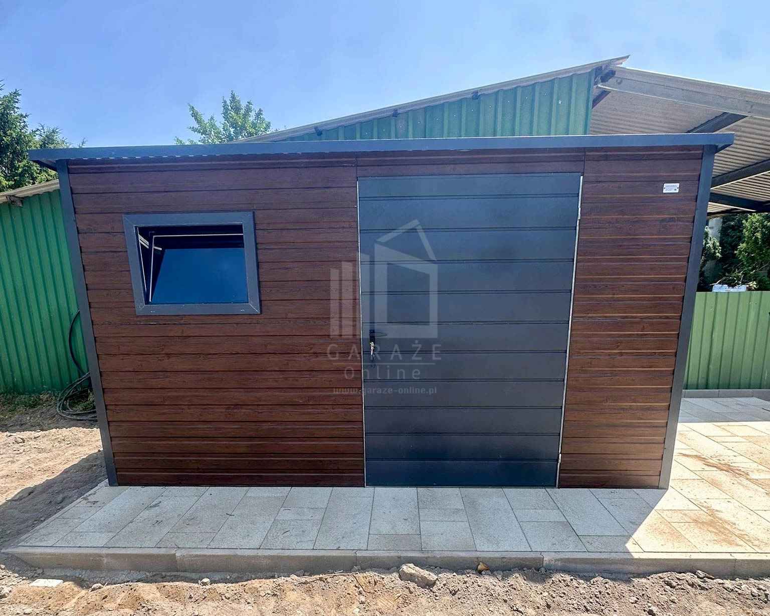 Schowek - domek ogrodowy 3x2m - drzwi okno drewnopodobny dach ID1052 Szczecinek - zdjęcie 4