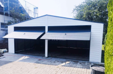 Garaż blaszany 7x6  biały 2x brama uchylna   Dach dwuspadowy  GP196 Radom - zdjęcie 3