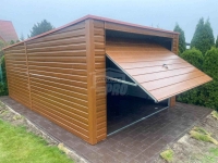 Garaż blaszany 3,5x6m brama drewnopodobny -  dach   GP672 Iława - zdjęcie 2