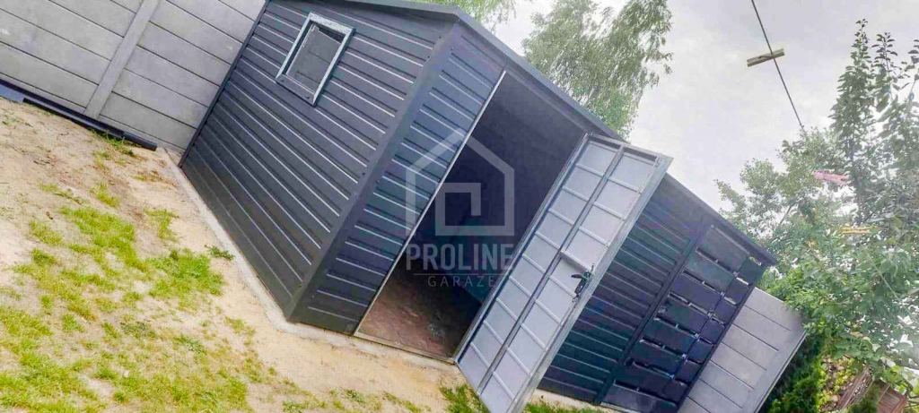 Schowek Domek Ogrodowy 4x2,5 +Wiata 1,5m 2x Drzwi Okno spad  PLG155 Busko-Zdrój - zdjęcie 2