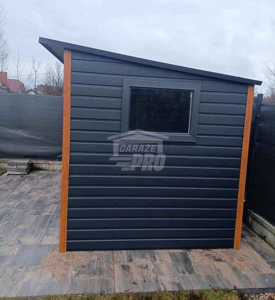 Schowek - domek ogrodowy 2x2m + wiata 1m - Drzwi - okno  dach  GP516 Otwock - zdjęcie 2