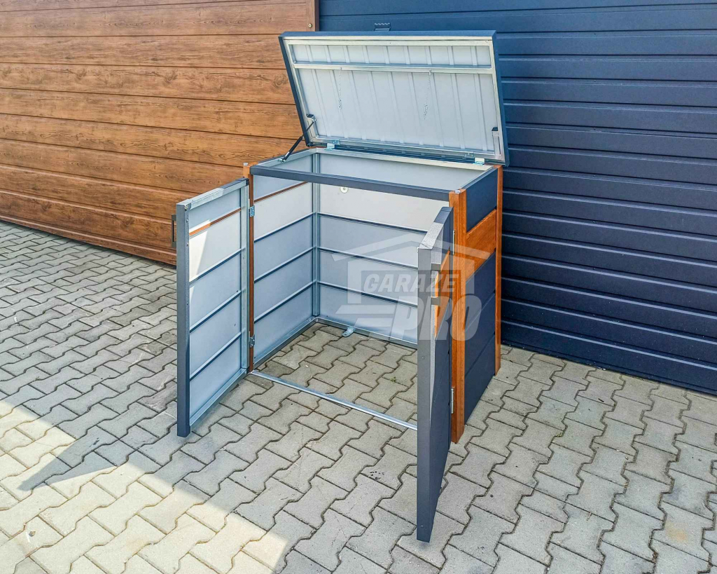 Zabudowa koszy na śmieci obudowa kubłów 120x65x110 cm 2x120L GP509 Olsztyn - zdjęcie 5