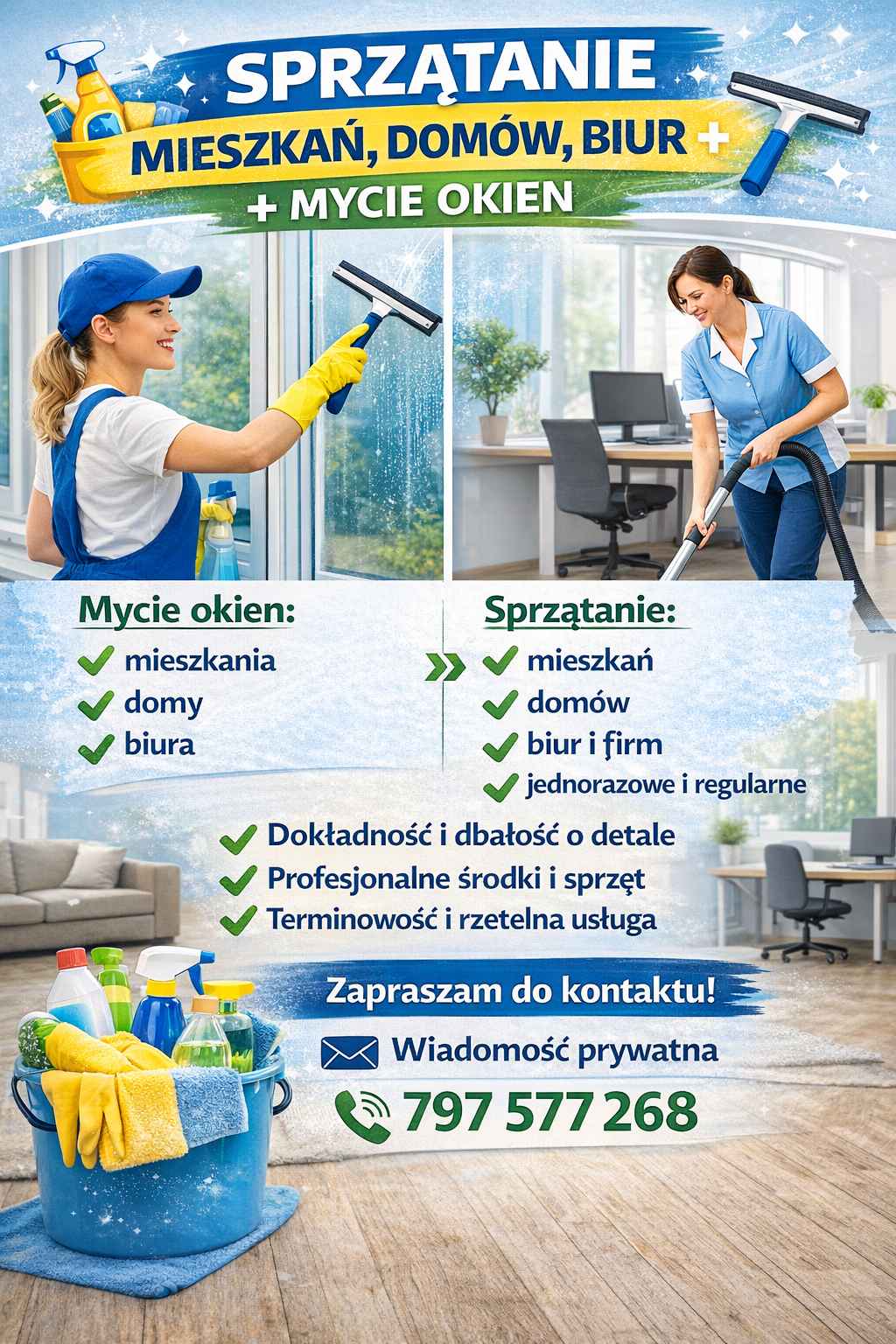 sprzątanie mieszkań biur Myszyniec - zdjęcie 1