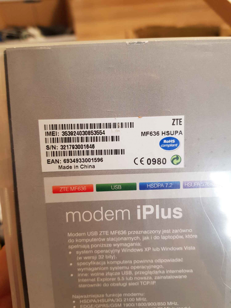 Modem iPlus ZTE USB MF636 Nowe Miasto - zdjęcie 2