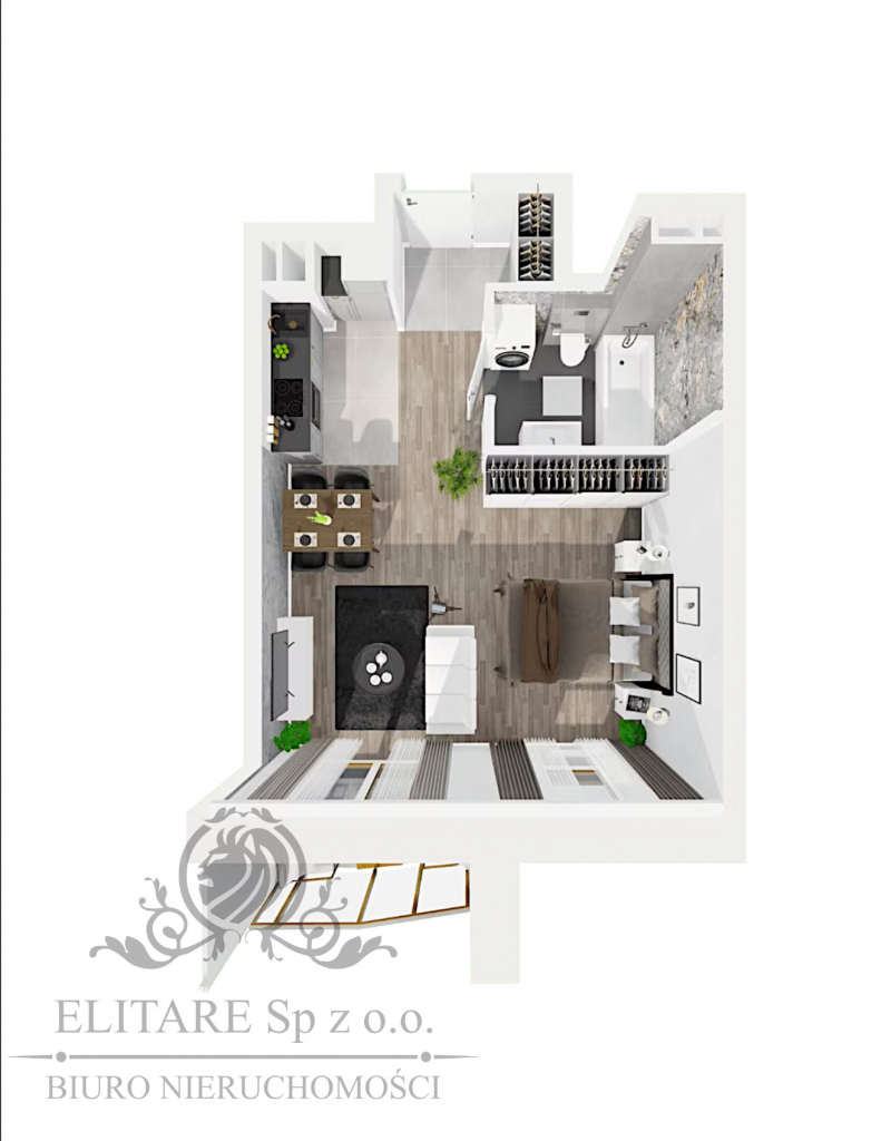 Piękne mieszkanie z molwiością wydzielenia sypialni, Reymonta Wrocław - zdjęcie 3