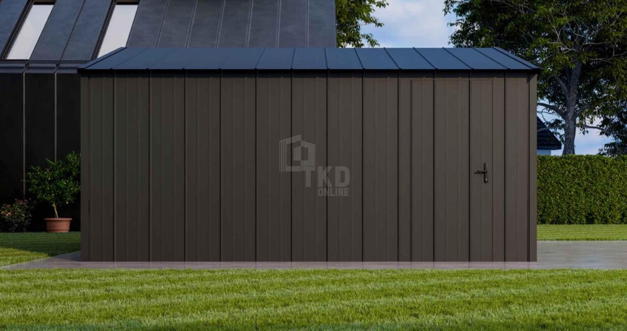 Garaż blaszany 4x5m brama drzwi blacha na rąbek dach TKD373 Cieszyn - zdjęcie 3