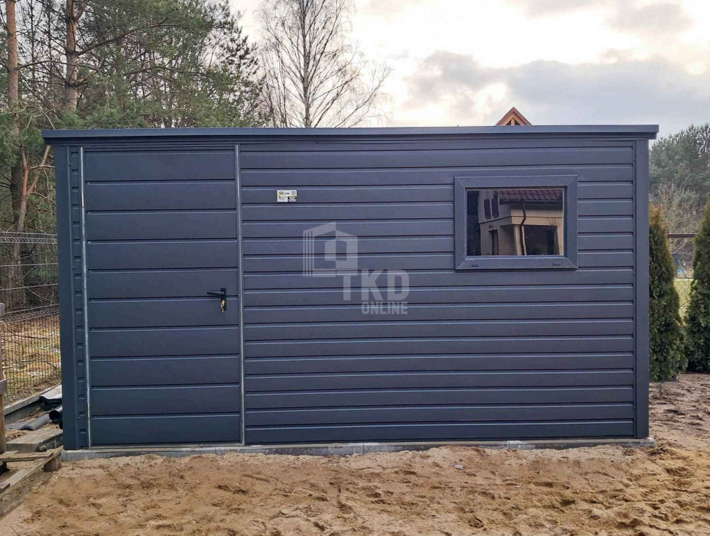 Schowek - domek ogrodowy 3,5x2,5m - Drzwi okno dach spad w tył TKD252 Sieradz - zdjęcie 4