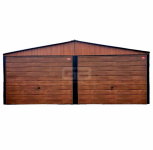 Garaż blaszany 6x7 wolnostojący 2x Brama uchylna Dach GB183