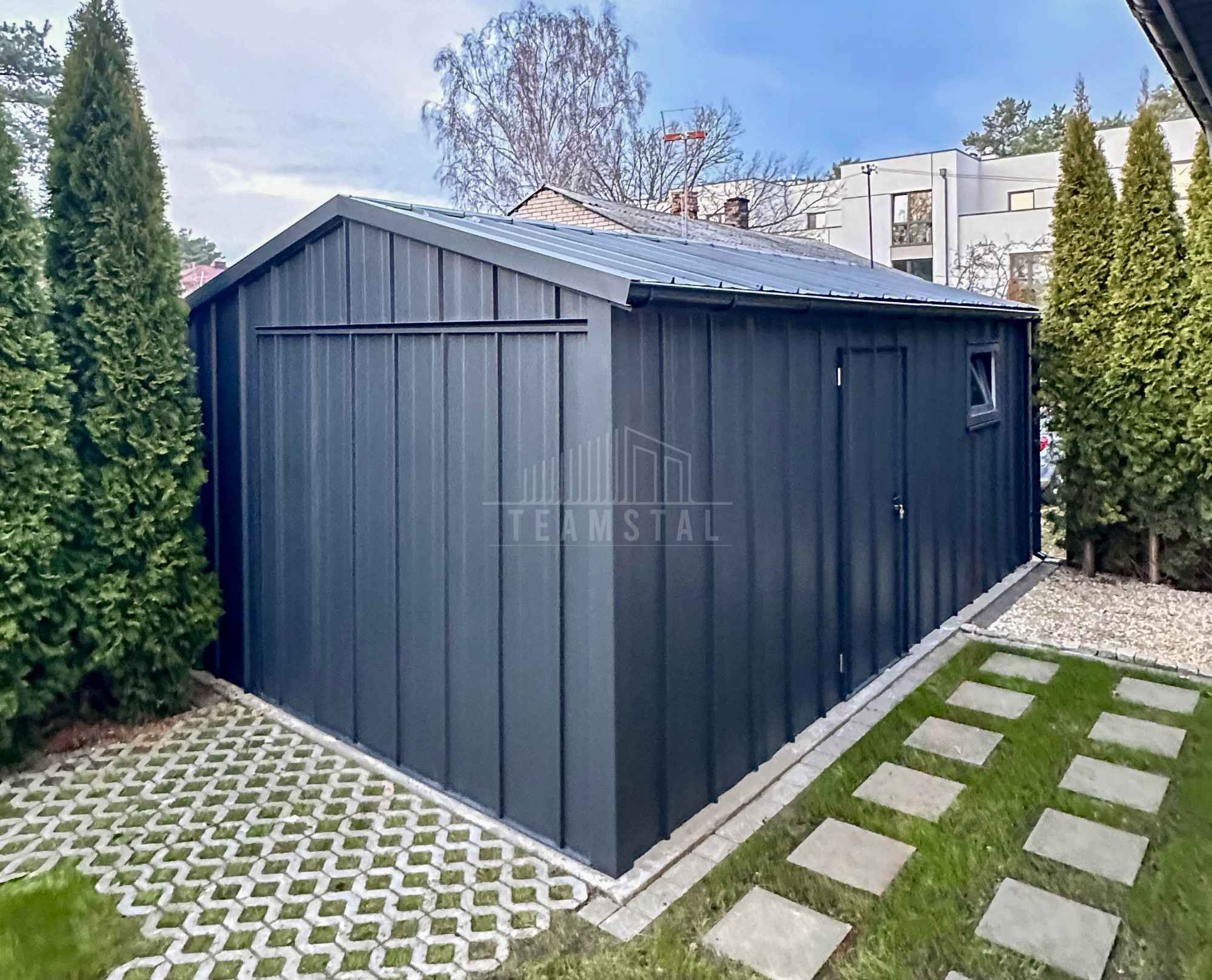 Garaż blaszany 4x6 brama okno drzwi blacha na rąbek rynny TS1188 Cieszyn - zdjęcie 3