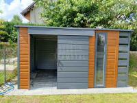 Schowek domek ogrodowy 4x2,5m wiata 0,5m drzwi okno dach TS1168 Hajnówka - zdjęcie 4