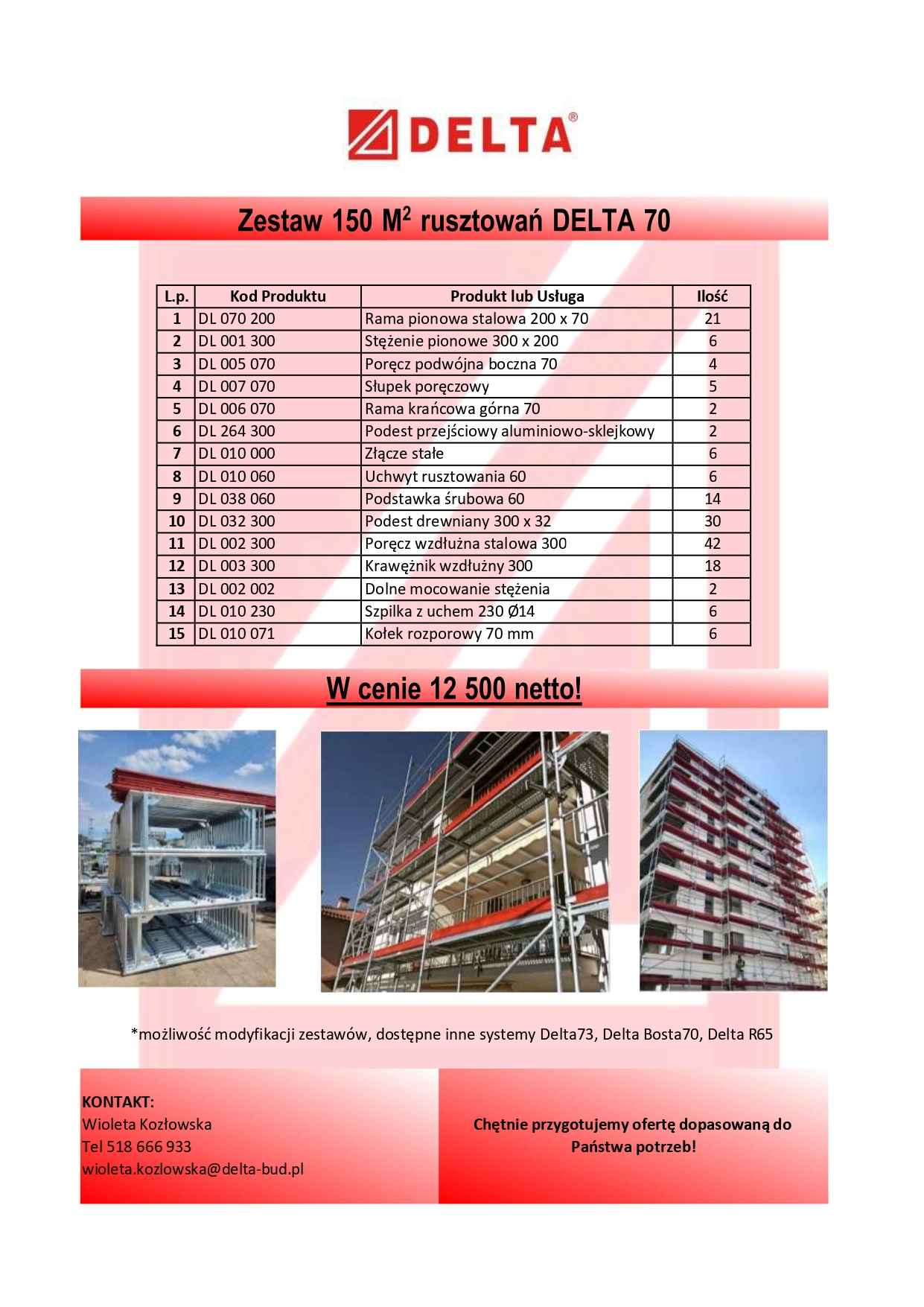 Rusztowanie Delta70 150 m2 SUPER CENA Mrągowo - zdjęcie 1