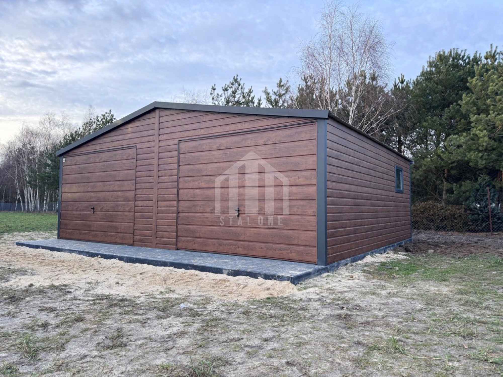 Garaż blaszany 7x5m - 2x brama uchylna - drzwi - 2x okno SO106 Lubartów - zdjęcie 2