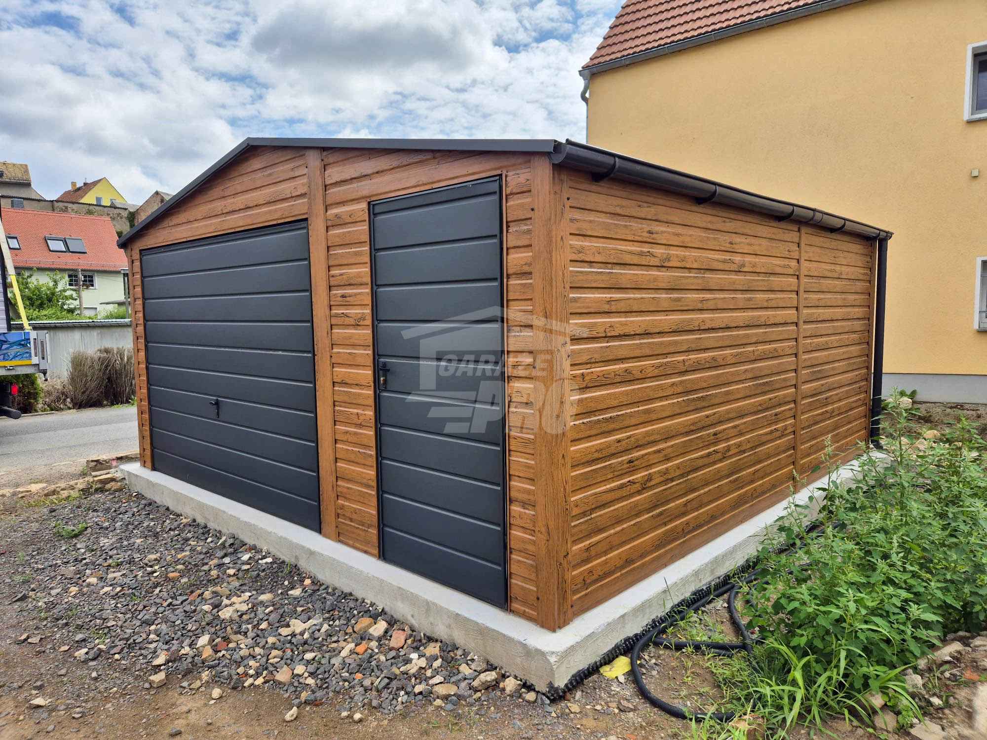 Garaż blaszany 4,5x5 - brama - drzwi - 2x okno Dach rynny GP632 Zamość - zdjęcie 2