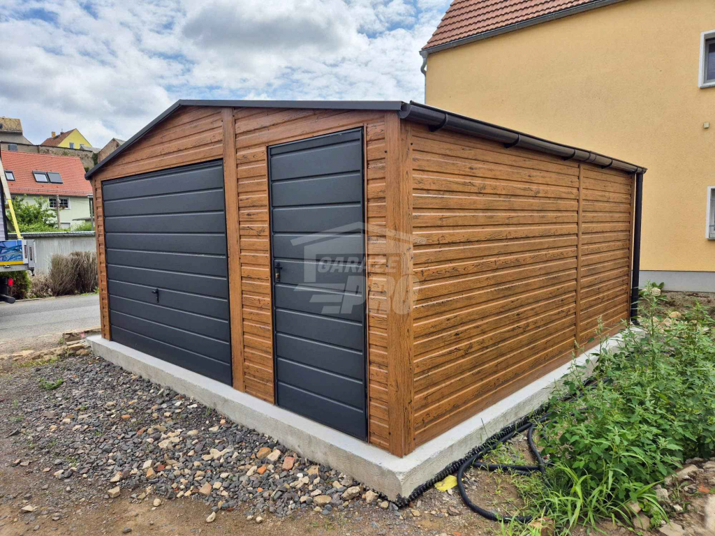 Garaż blaszany 4,5x5 - brama - drzwi - 2x okno Dach rynny GP632 Zamość - zdjęcie 2