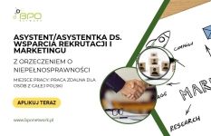 Asystent/ka ds. wsparcia rekrutacji i marketingu zdalnie cała Polska