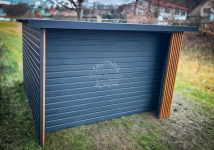 Domek ogrodowy PREMIUM 3x3m wiata   Dekor z lameli  Antracyt  ID905 Konin - zdjęcie 10